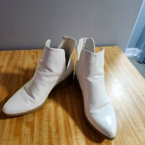 White ankle boots